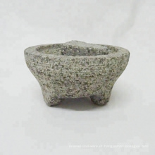 Almofariz e pilão de granito Molcajete